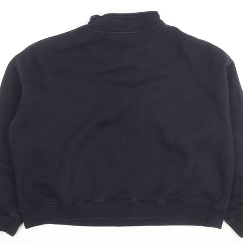 Next Men’s Blue 1/2 Zip Fleece Sweatshirt Size L Regular Fit