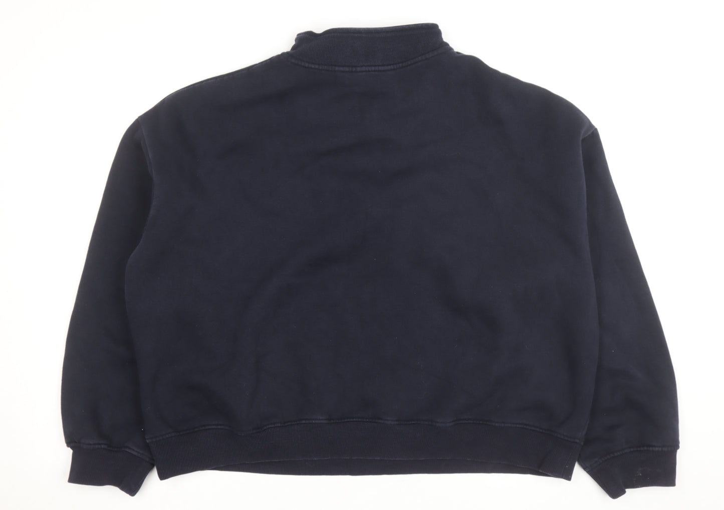 Next Men’s Blue 1/2 Zip Fleece Sweatshirt Size L Regular Fit