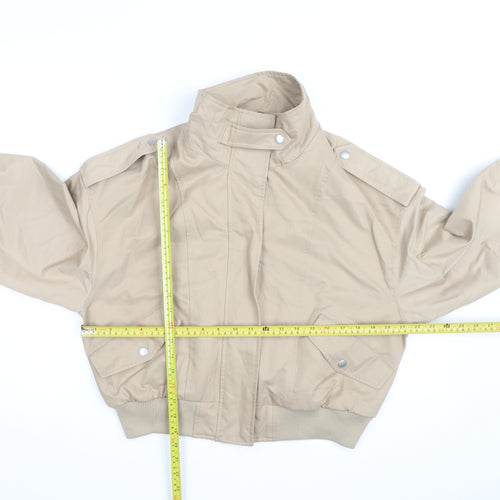 Marks and Spencer Men’s Beige Bomber Jacket M Cotton Blend