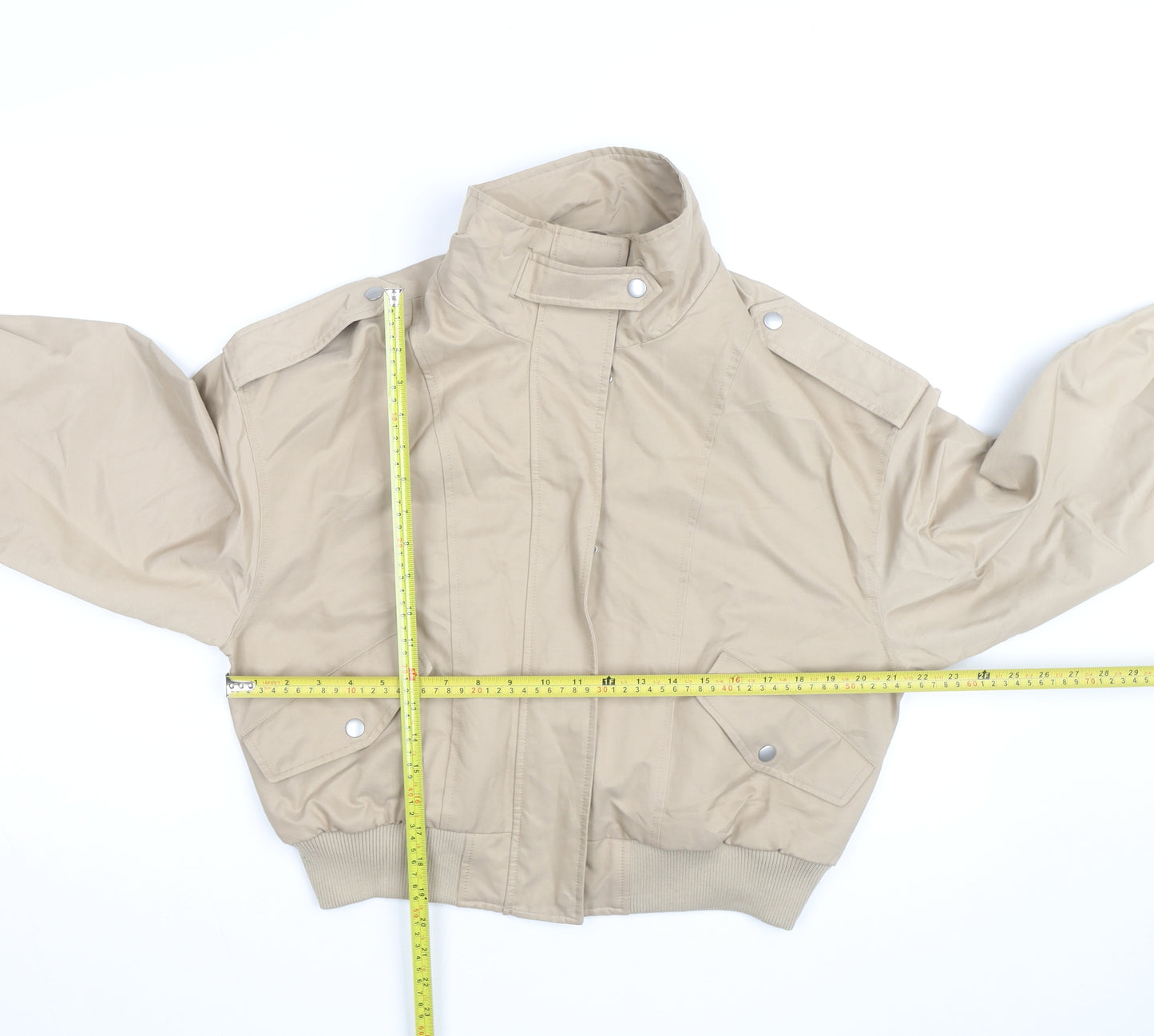 Marks and Spencer Men’s Beige Bomber Jacket M Cotton Blend
