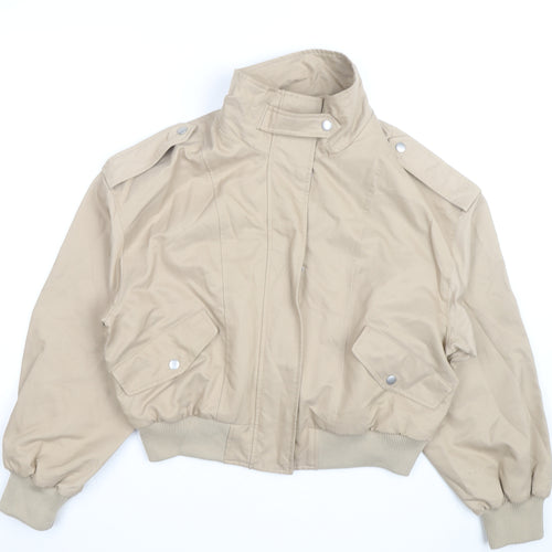 Marks and Spencer Men’s Beige Bomber Jacket M Cotton Blend