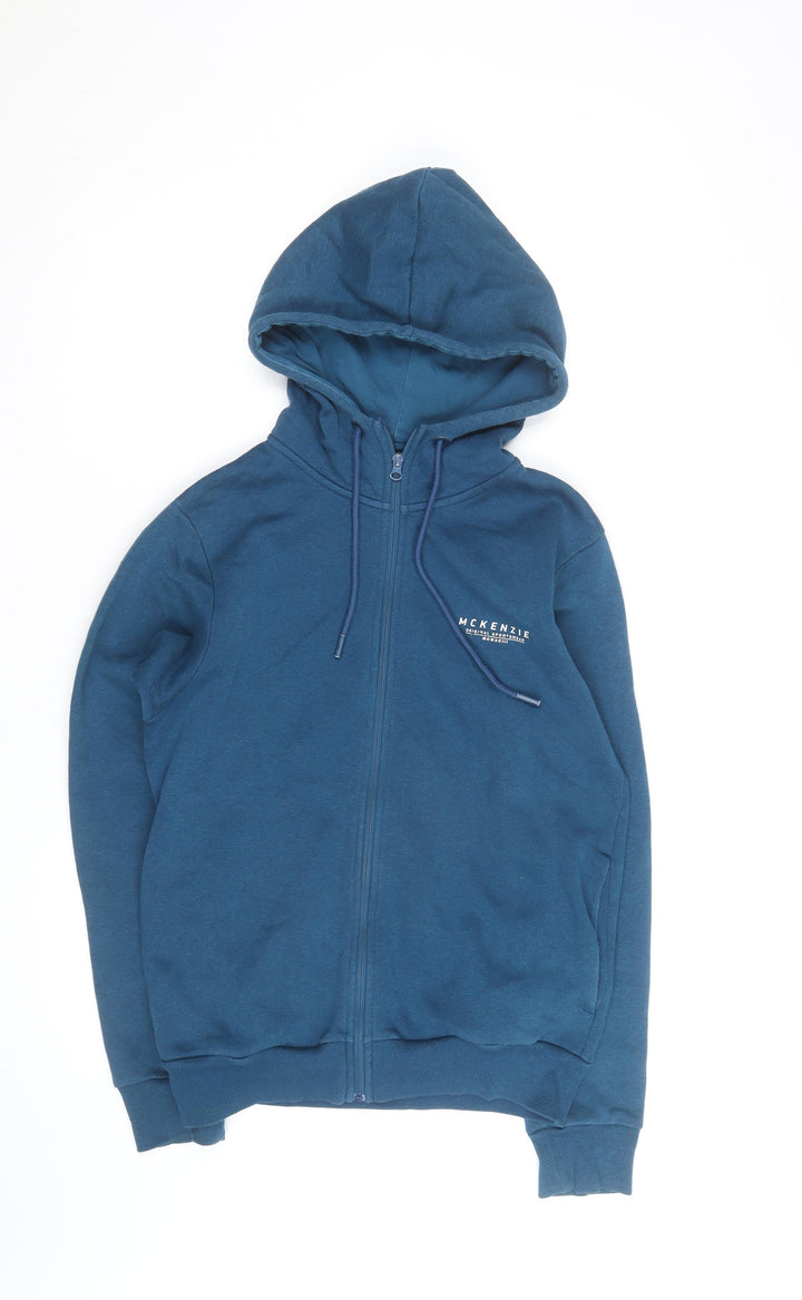 McKenzie Men's Blue Full Zip Hoodie Size M Hooded Sweatshirt