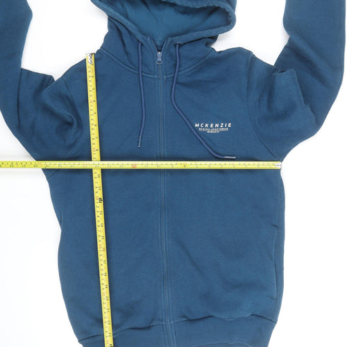 McKenzie Men's Blue Full Zip Hoodie Size M Hooded Sweatshirt