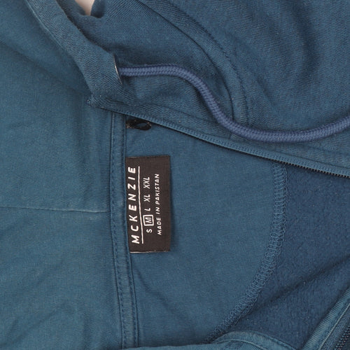 McKenzie Men's Blue Full Zip Hoodie Size M Hooded Sweatshirt