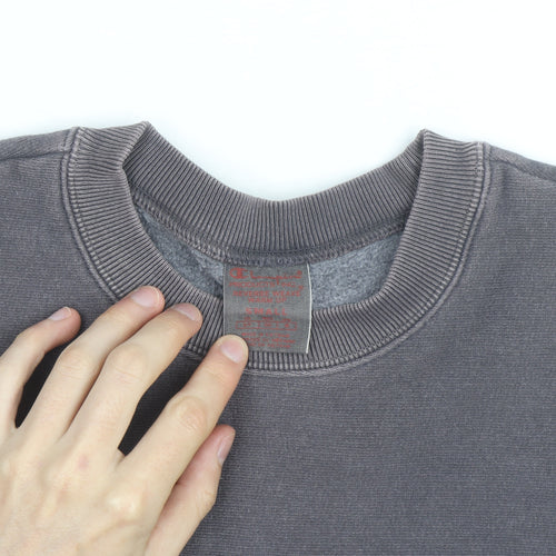 Champion Men's Grey Crew Neck Pullover Sweatshirt Size S
