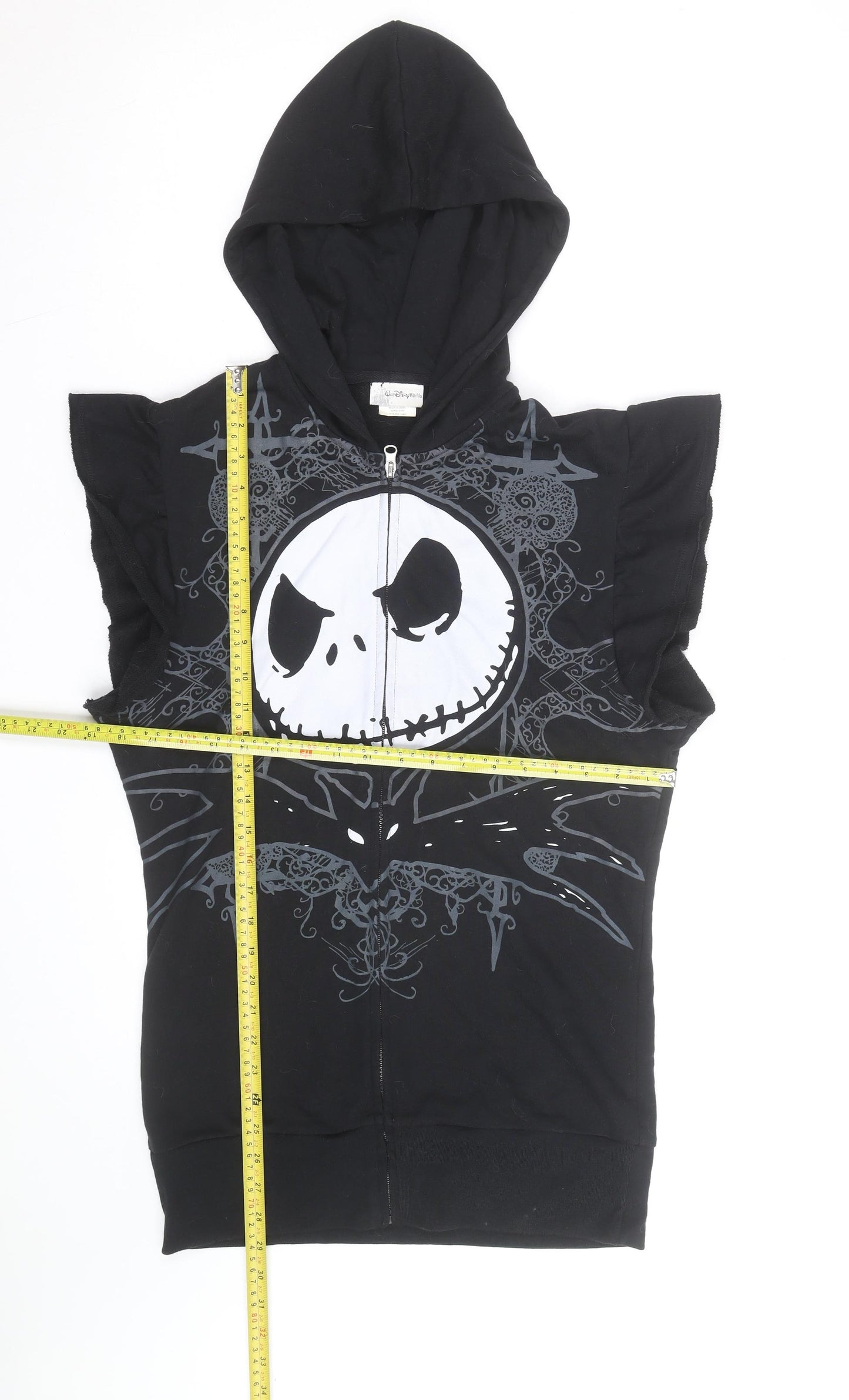 Disney Women’s Black Full Zip Hoodie Jack Skellington Size L Gothic Style