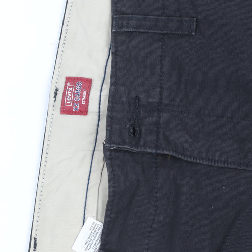 Levi's Men's Black Cargo Straight Trousers M Regular Fit