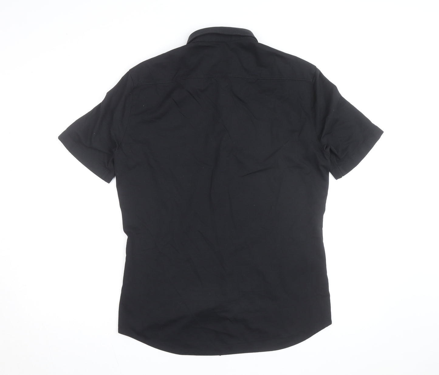 BOSS Mens Black Regular Fit Stretch Polo Shirt Size M