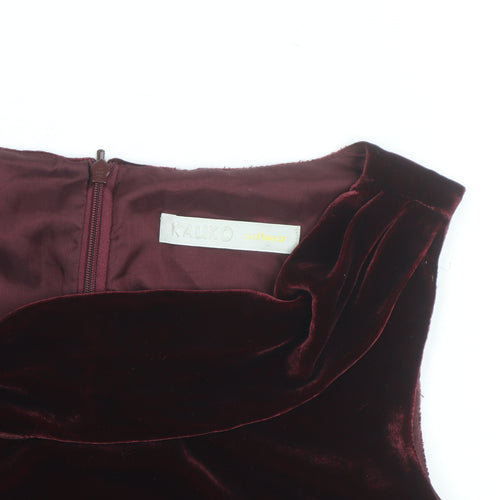 KaukO Softwear Women’s Brown Velvet Cowl Neck Sleeveless Blouse UK 10