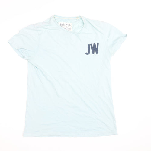 Jack Wills Men's Light Blue Crew Neck Short Sleeve T-Shirt M