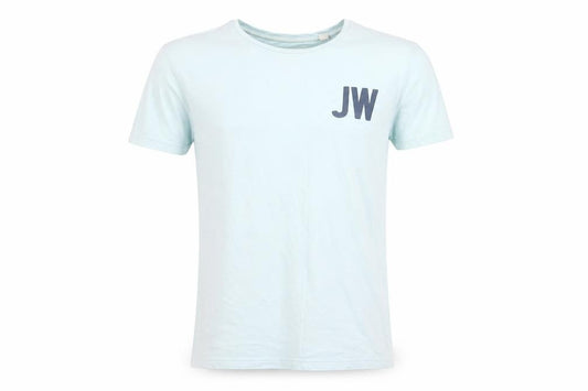 Front view of Jack Wills Men's Light Blue Crew Neck Short Sleeve T-Shirt M