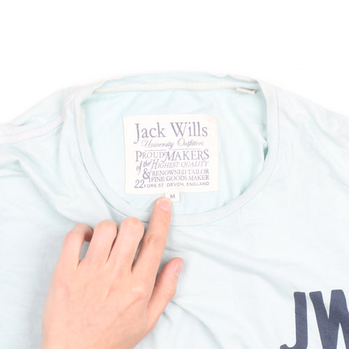 Jack Wills Men's Light Blue Crew Neck Short Sleeve T-Shirt M