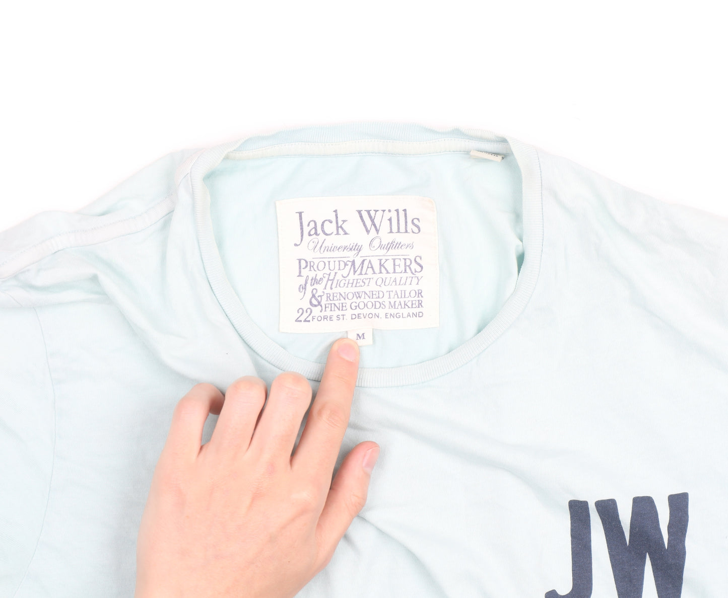 Jack Wills Men's Light Blue Crew Neck Short Sleeve T-Shirt M