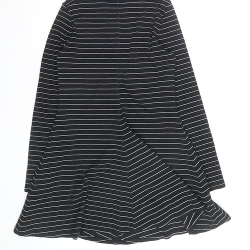 Marks and Spencer Women’s Black Striped Jersey A-Line Dress Size 12