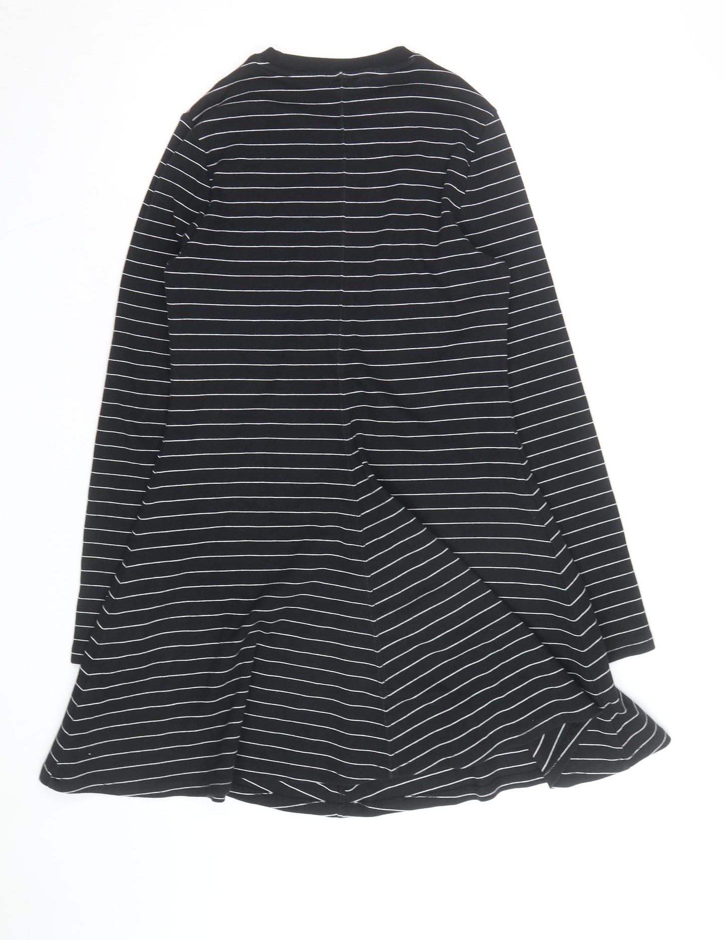 Marks and Spencer Women’s Black Striped Jersey A-Line Dress Size 12