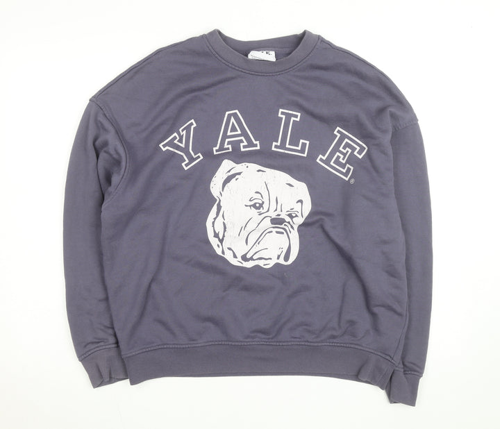 Yale University Men's Blue Crew Neck Graphic Sweatshirt Size S