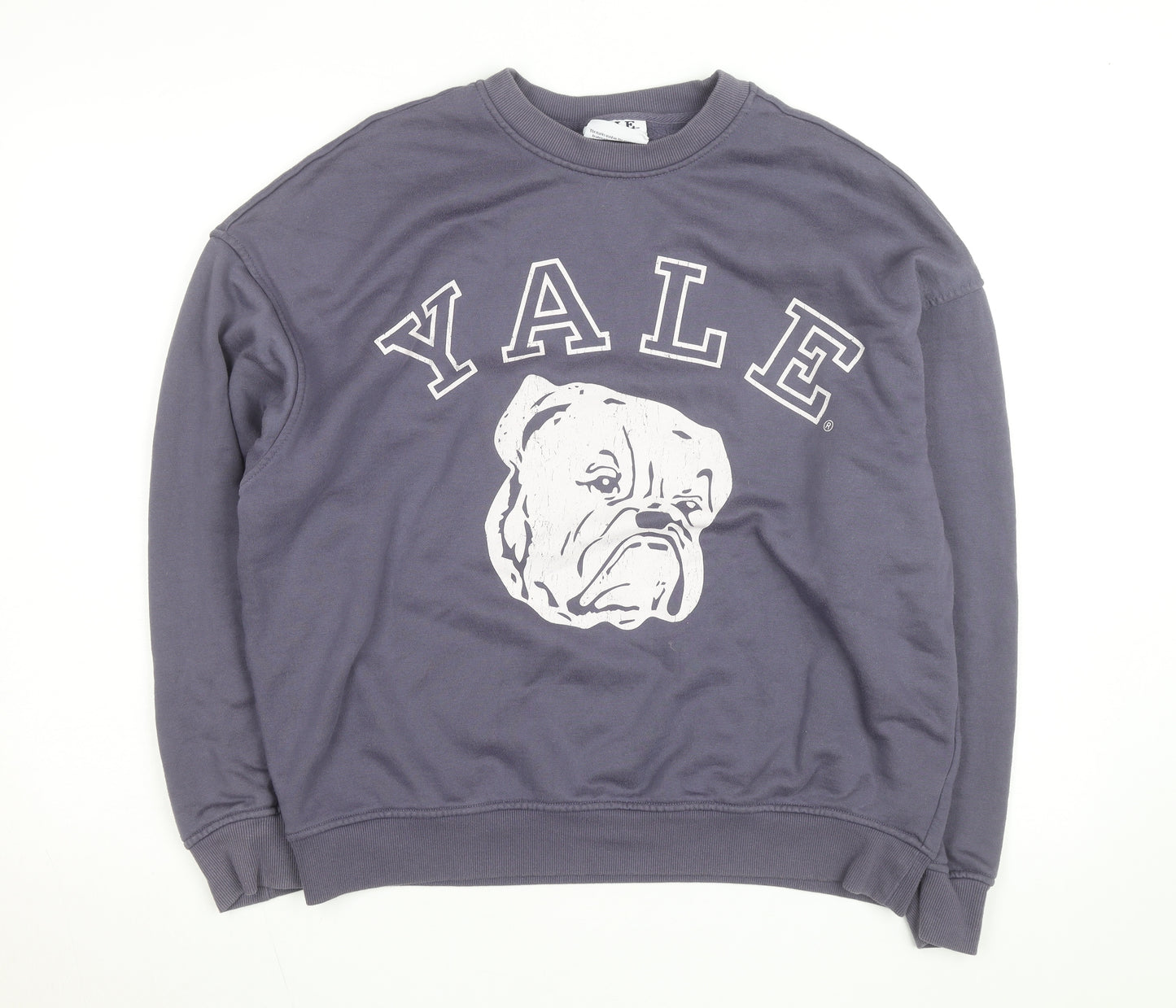 Yale University Men's Blue Crew Neck Graphic Sweatshirt Size S