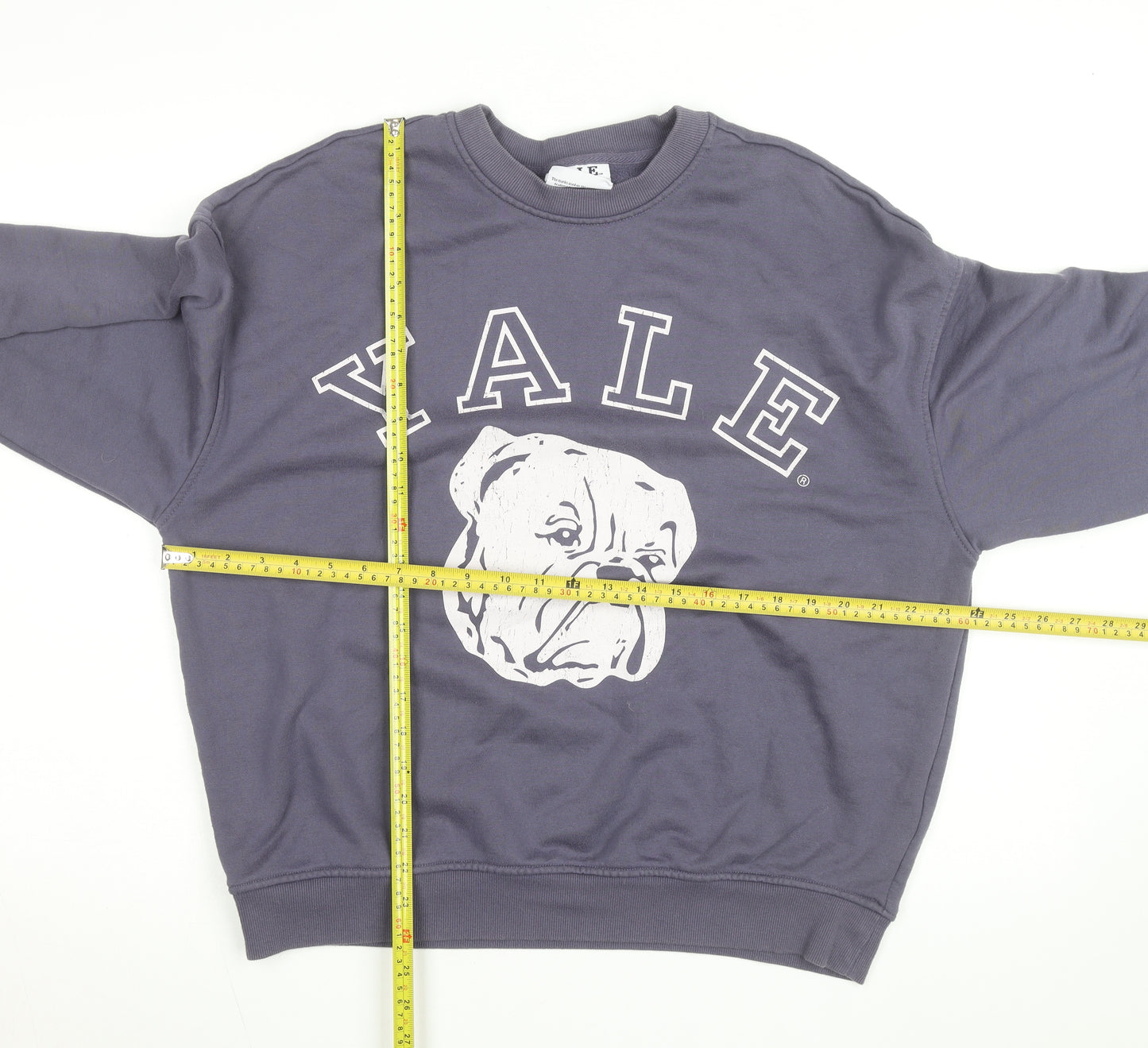 Yale University Men's Blue Crew Neck Graphic Sweatshirt Size S