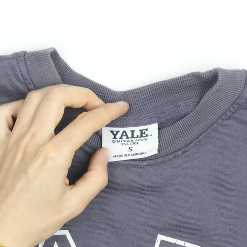 Yale University Men's Blue Crew Neck Graphic Sweatshirt Size S