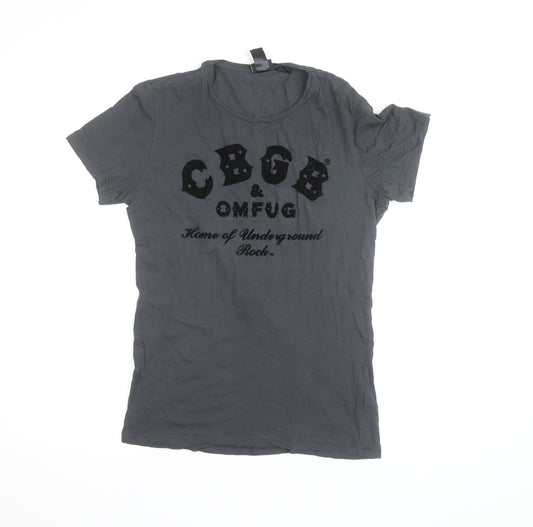 H&M Men's Grey CBGB Rock Graphic Short Sleeve Cotton T-Shirt Size S