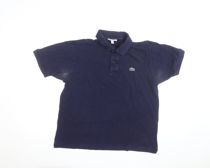 Lacoste Men's Blue Classic Fit Cotton Polo Shirt Size L