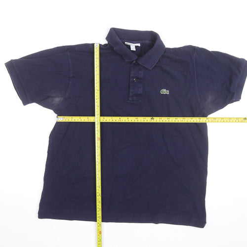 Lacoste Men's Blue Classic Fit Cotton Polo Shirt Size L