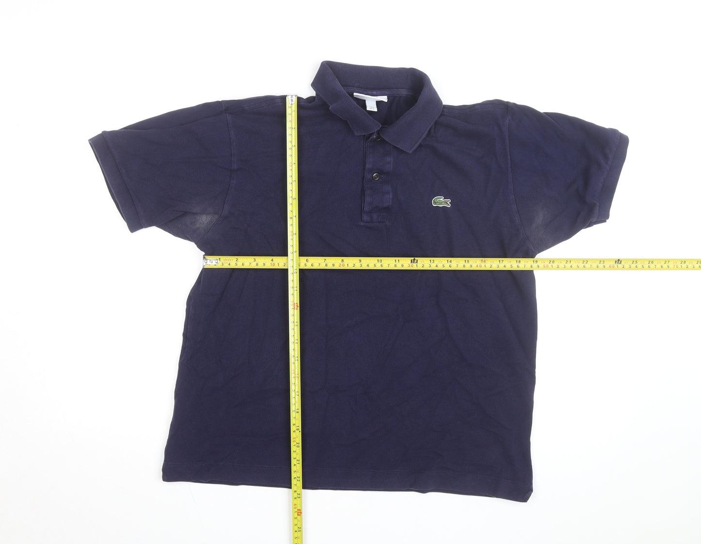 Lacoste Men's Blue Classic Fit Cotton Polo Shirt Size L