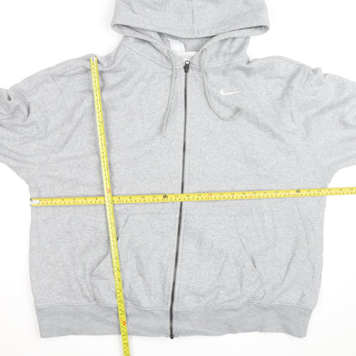 Nike Men's Grey Full Zip Hoodie XL Fleece Sportswear