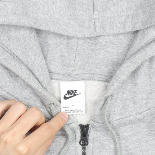Nike Men's Grey Full Zip Hoodie XL Fleece Sportswear