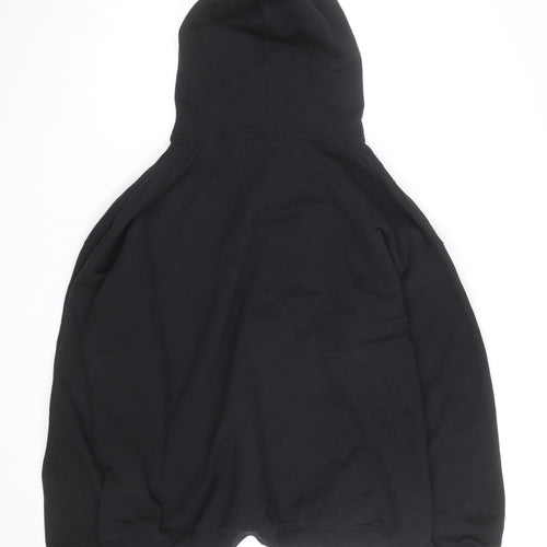 BoohooMAN Men's Black L Pullover Hoodie with Logo Design