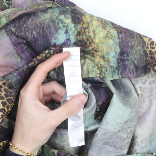Love Label Women’s Multicoloured Animal Print Hooded Rain Jacket Size 14