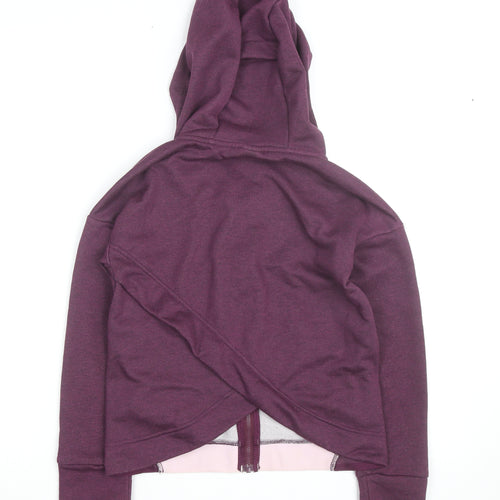 Nike Womens Purple Dri-FIT Full Zip Hoodie Size M