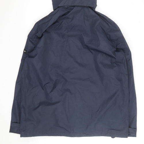 Regatta Men's Blue Waterproof Hooded Rain Jacket L