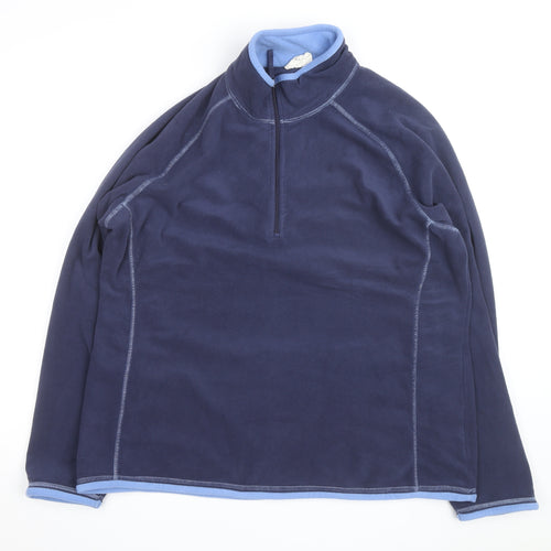 Mountain Warehouse Women Blue Fleece Pullover Sweatshirt UK 20