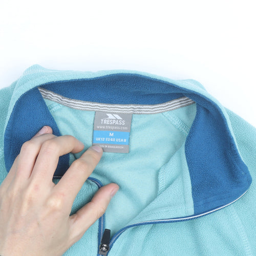 Trespass Womens Blue Fleece Pullover Sweatshirt UK 12 Medium