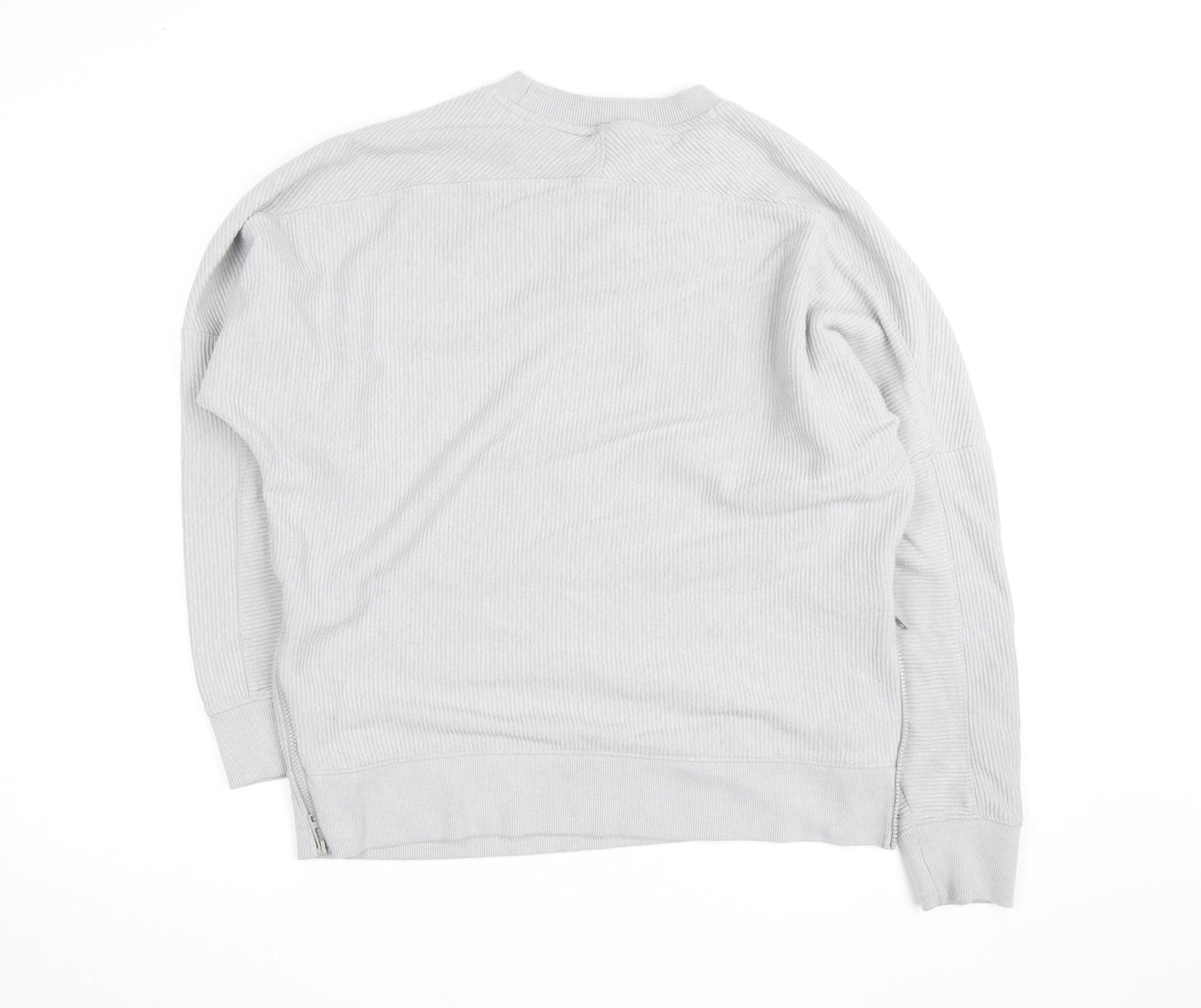 Under Armour Men's Grey Pullover Sweatshirt Size L Crew Neck Zip Detail