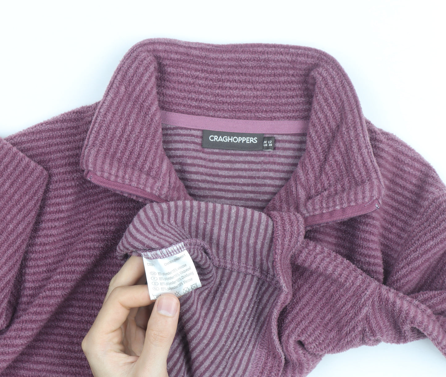 Craghoppers Womens Purple Fleece Pullover Sweatshirt UK 12