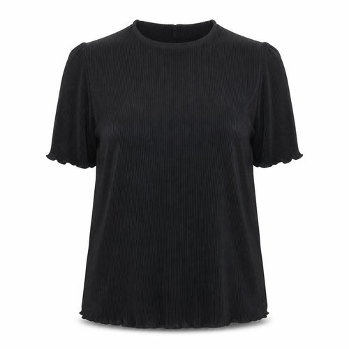 C&A Women’s Black Pleated Short Sleeve Blouse UK 20