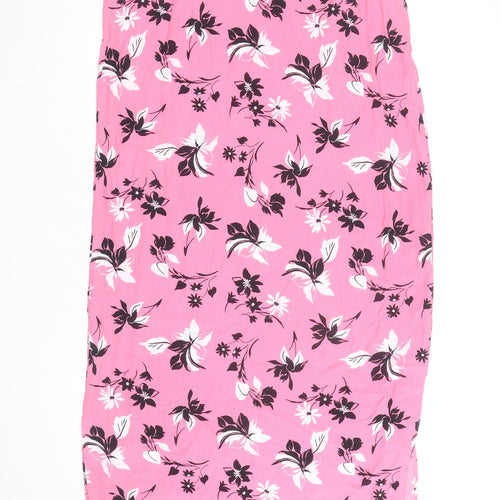 Marks and Spencer Women’s Pink Floral V-Neck Slip Dress Size 12