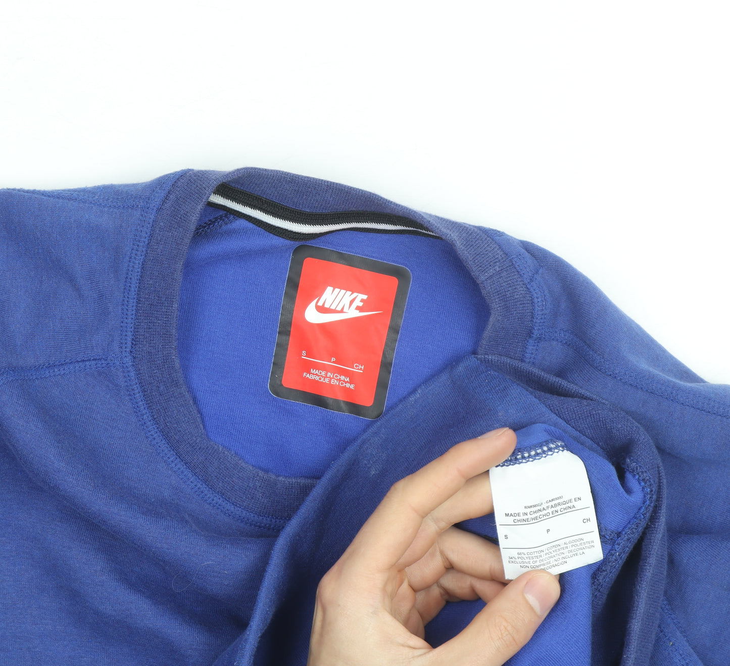 Nike Men's Blue Crew Neck Pullover Sweatshirt Size S