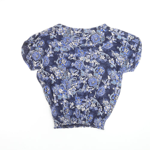 Principles Womens Blue Floral Tunic Blouse Size 10