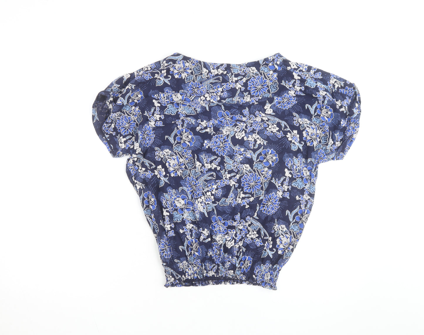 Principles Womens Blue Floral Tunic Blouse Size 10