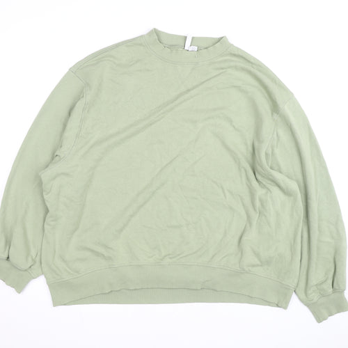 H&M Divided Men's Green XL Pullover Crew Neck Sweatshirt