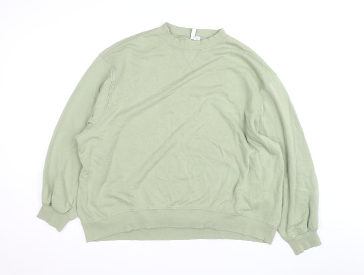 H&M Divided Men's Green XL Pullover Crew Neck Sweatshirt