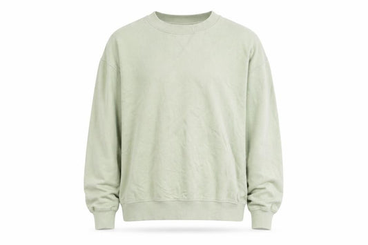 Front view of H&M Divided Men's Green XL Pullover Crew Neck Sweatshirt
