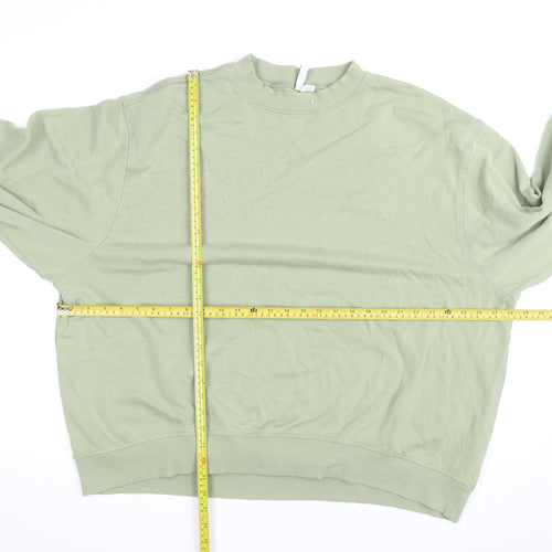 H&M Divided Men's Green XL Pullover Crew Neck Sweatshirt