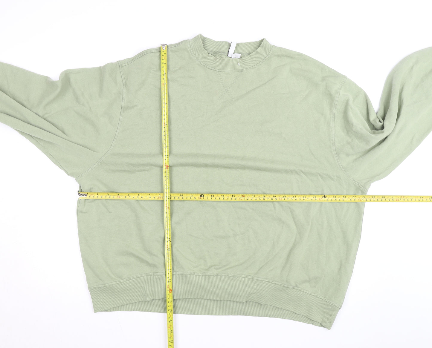 H&M Divided Men's Green XL Pullover Crew Neck Sweatshirt