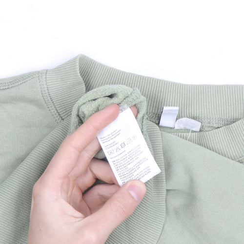 H&M Divided Men's Green XL Pullover Crew Neck Sweatshirt