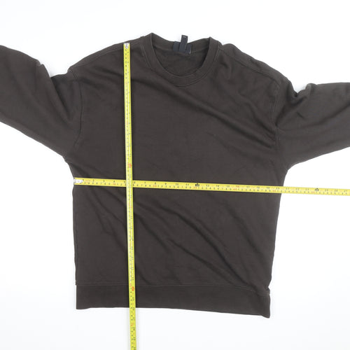 H&M Men's Brown Loose Fit Crew Neck Sweatshirt Size S