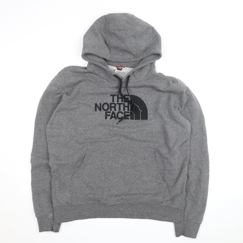The North Face Mens Grey Pullover Hoodie XL Logo Outdoor Sweatshirt